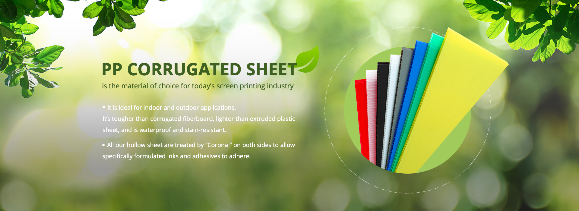 Colored PP Corrugated Sheets for Advertising